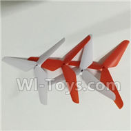 SYMA X5S X5SW X5SC Parts-08 Upgrade Tripod Rotor blades,Tripod Propellers(4pcs)-(Red & White color) For SYMA X5S X5SC X5SC Quadcopter UFO parts